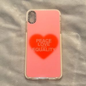 Casetify Peace Love iPhone XS MAX phone case